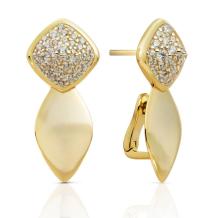 Sparkling Jewels Oorstekers Earring Editions Edge Crystal Gold EAG05-CZ