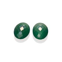 Sparkling Jewels Eardrops Green Onyx Medium Oval EAGEM53-MO