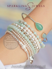 sparkling jewels armband amazonite interstellar sb-gem12-3mm-mix