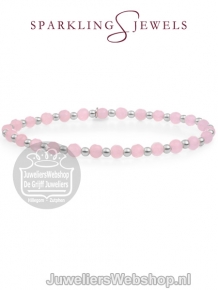 sparkling jewels armband rose quartz interstellar sb-gem13-3mm-mix