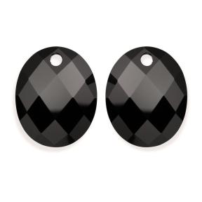 Sparkling Jewels Eardrops Onyx Round Oval EAGEM07-RO