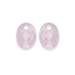 Sparkling Jewels Eardrops Rose Quartz Medium Oval EAGEM13-MO