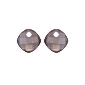 Sparkling Jewels Eardrops Smoky Quartz Cushion Cut EAGEM23-CC