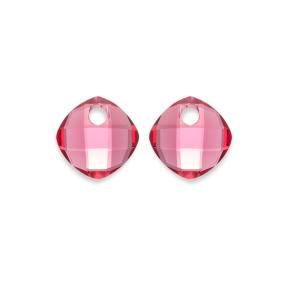 Sparkling Jewels Eardrops Fuchsia Quartz Cushion Cut EAGEM51-CC