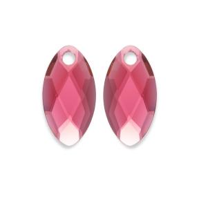 Sparkling Jewels Eardrops Earring Editions Facet Fuchsia Quartz Ear Leaf EAGEM51-FCLF-S