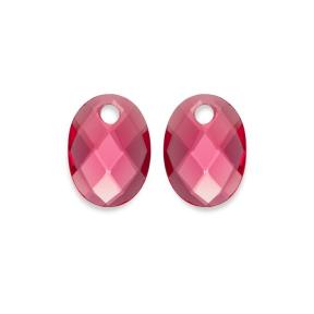 Sparkling Jewels Eardrops Fuchsia Quartz Medium Oval EAGEM51-MO