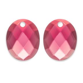 Sparkling Jewels Eardrops Fuchsia Quartz Large Oval EAGEM51-RO