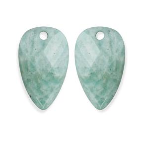 Sparkling Jewels Eardrops Rich Green Amazonite Blossom EAGEM57-BS