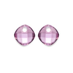 Sparkling Jewels Eardrops Aubergine Quartz Cushion Cut EAGEM59-CC