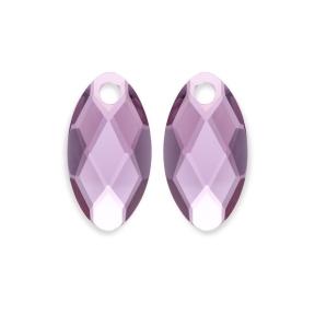 Sparkling Jewels Eardrops Facet Aubergine Quartz Ear Leaf EAGEM59-FCLF-S