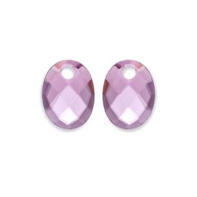 Sparkling Jewels Eardrops Aubergine Quartz Medium Oval EAGEM59-MO