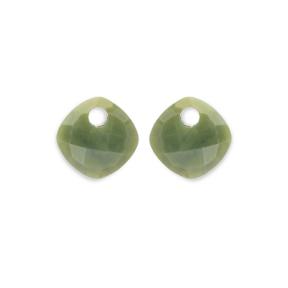 Sparkling Jewels Eardrops Southern Jade Cushion Cut EAGEM61-CC