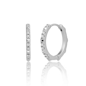 sparkling jewels Silver Edge CZ creolen eaS31