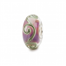 Trollbeads Sporen op Paars glas kraal TGLBE-20122