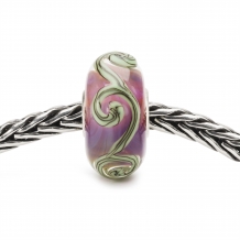 Trollbeads Sporen op Paars glas kraal TGLBE-20122