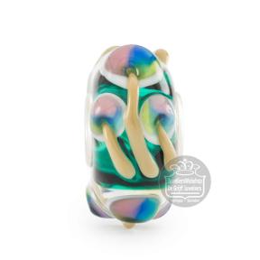 Trollbeads Paddenstoelen van Evenwicht glas kraal TGLBE-20425