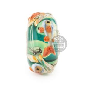 Trollbeads Dansende Schubben glas kraal TGLBE-20449