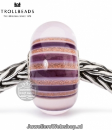 Trollbeads TGBLE-10425 Sterrenstofstreep glaskraal