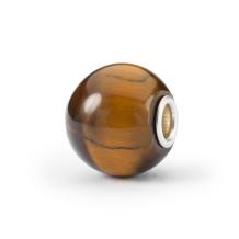 Trollbeads Jumbo Rond Geel Tijgeroog kraal TSTBE-10017 goudbruin