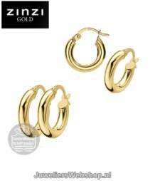 zinzi gold zgo 129 creolen glad