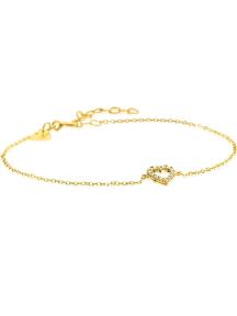 zinzi gold ZGA450 gouden armband met hartjes