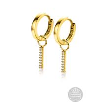 zinzi gold ZGCH387 zirconia creoolhangers goud