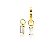 zinzi gold ZGCH424 gouden creolenhangers zirconia