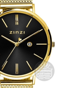 Gouden horloge best sale met zwarte wijzerplaat