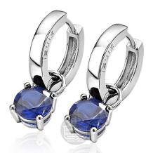 zinzi zich1300q creoolhangers blauw zirconia