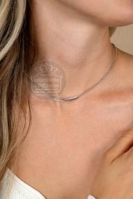 zinzi collier ZIC2680 zilveren ketting twist bar