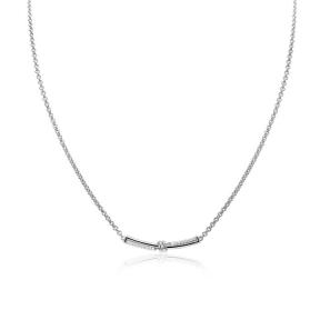 zinzi collier ZIC2680 zilveren ketting twist bar